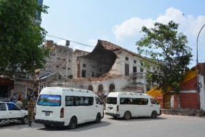 Damaged school