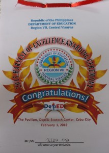 1. Awarding Invitation to SEEDS Asia