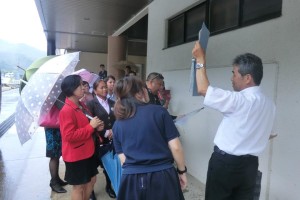 Former school principal shared the situation when massive rainfall occuerred-at Sakiyama Elementry School