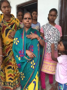Ms. Durga Rai, affected by the flood, says the water rose to her chest so she escaped with her children
